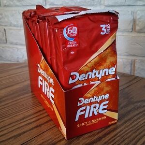 (10) Dentyne Fire Spicy Gum Sugar Free Gum 3 Pks of 16 Pcs(480 Total) Exp 1/2026